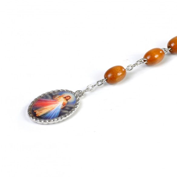 Rózsafüzér Irgalmas Jézus medállal