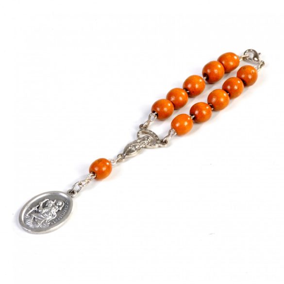 Drvena krunica - desetica sv. Kristofor