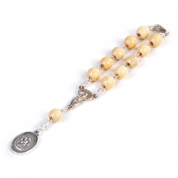 Drvena krunica - desetica sv. Kristofor