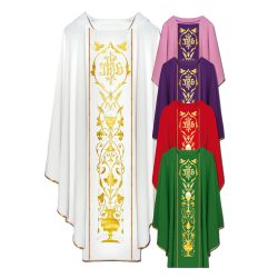 Hímzett miseruha liturgikus színekben