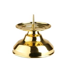 Gyertyatartó, 9cm, arany színű
