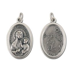 Fekete Madonna (Czestochowa-i Madonna) ezüstözött érem