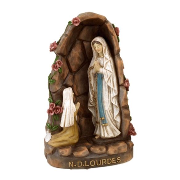 Lourdes-i Szűzanya Bernadettel szobor, 21cm