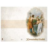 Aranyozott emléklap keresztelőre