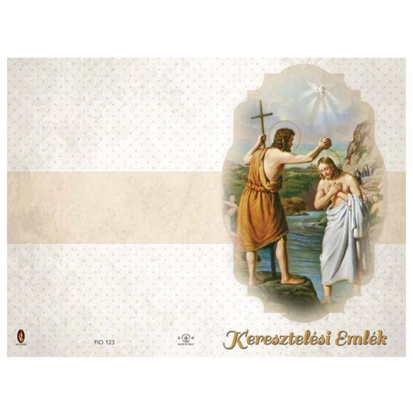 Aranyozott emléklap keresztelőre