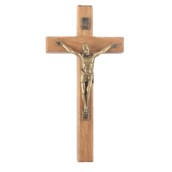 Drveni križ s korpusom 10 cm