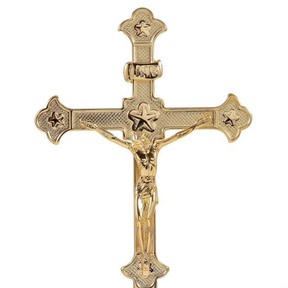 Oltárkereszt gyetyatartókkal