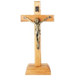 Drveni križ na stalku s korpusom 12 cm