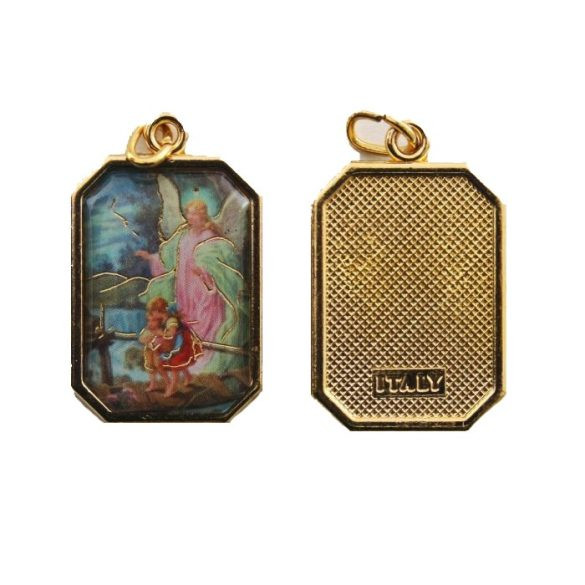 Őrangyal aranyozott medál