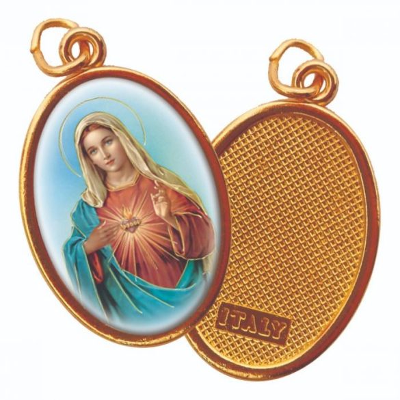 Mária Szíve aranyozott medál