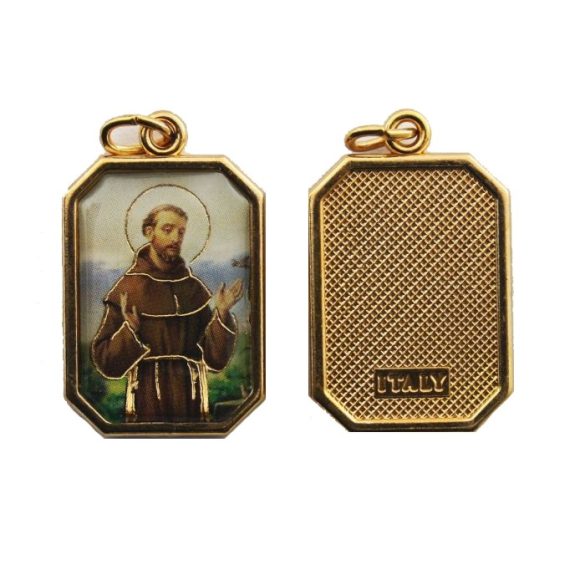 Szent Ferenc aranyozott medál