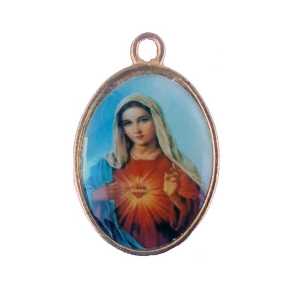 Mária Szíve aranyozott medál