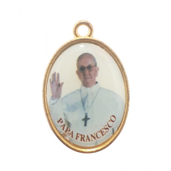 Ferenc pápa aranyozott medál