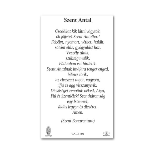 Szent Antal szentkép